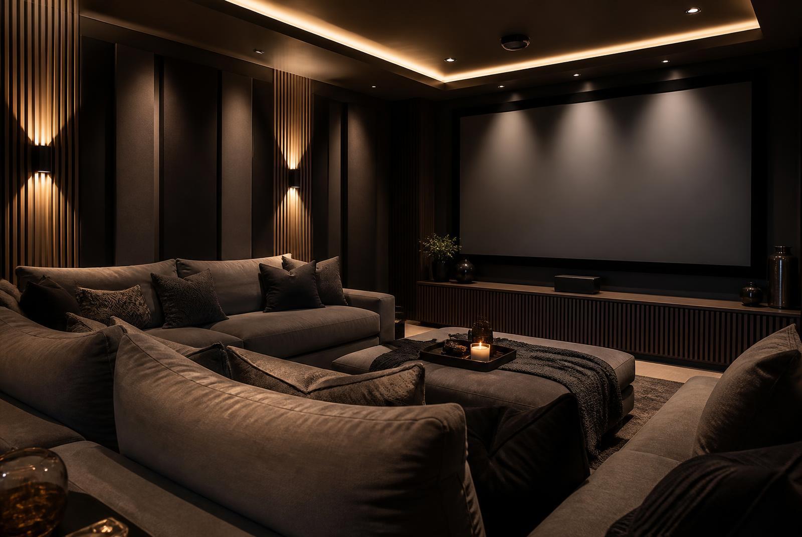 Cinema snug for chill-out evenings and film nights